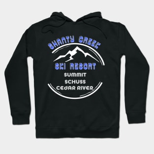 Shanty Creek Resort  Michigan USA. White text. Gift Ideas For The Ski Enthusiast. Hoodie